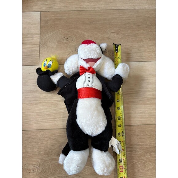ACE Looney Tunes 1998 Sylvester Tweety Pie Magician Soft Plush Toy 16" Black - Picture 3 of 7